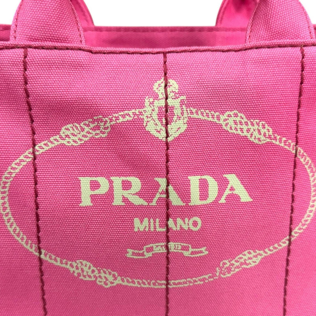 Prada Peonia Pink Canvas Shoulder Bag