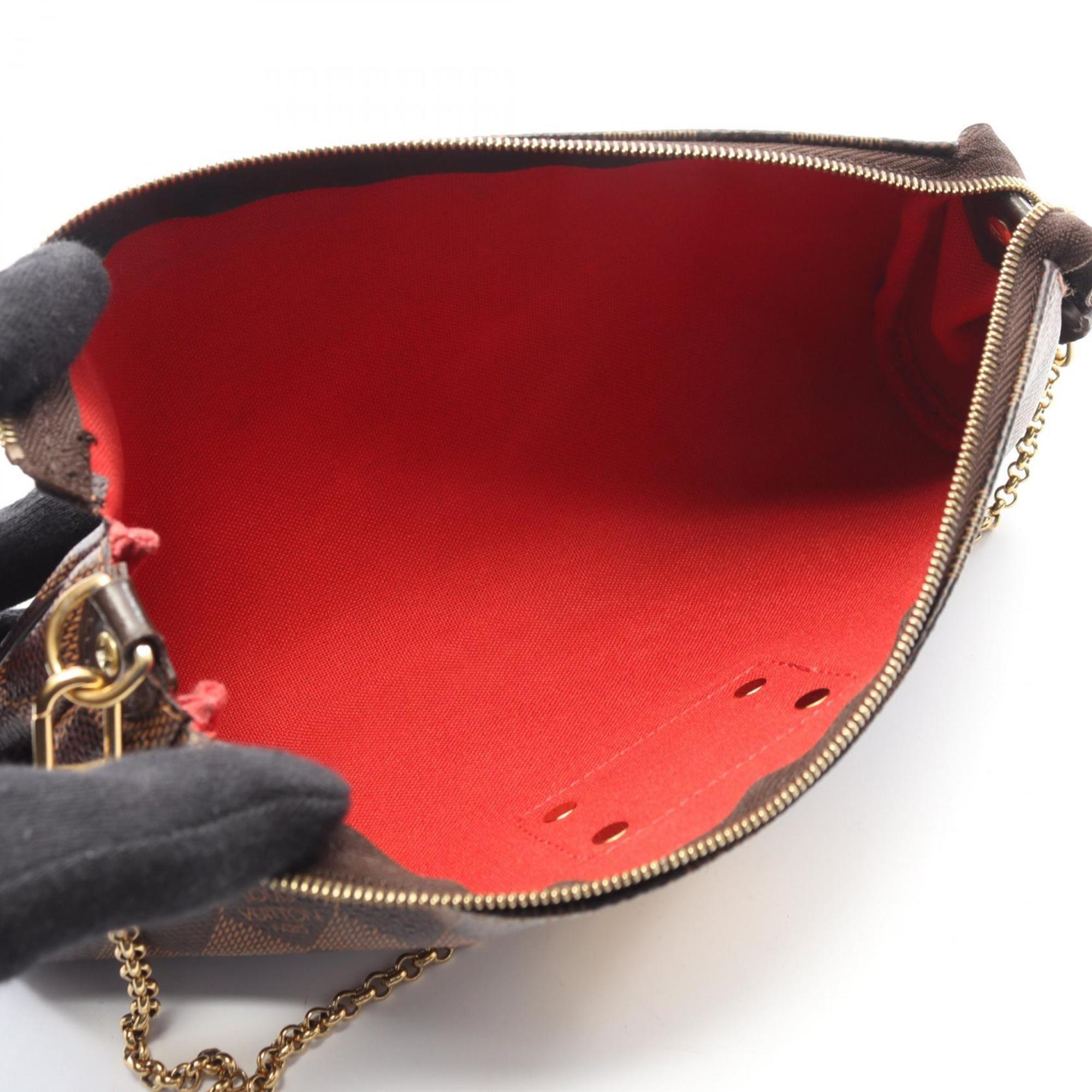 Louis Vuitton Brown Ebene Coated Canvas Leather Handbag
