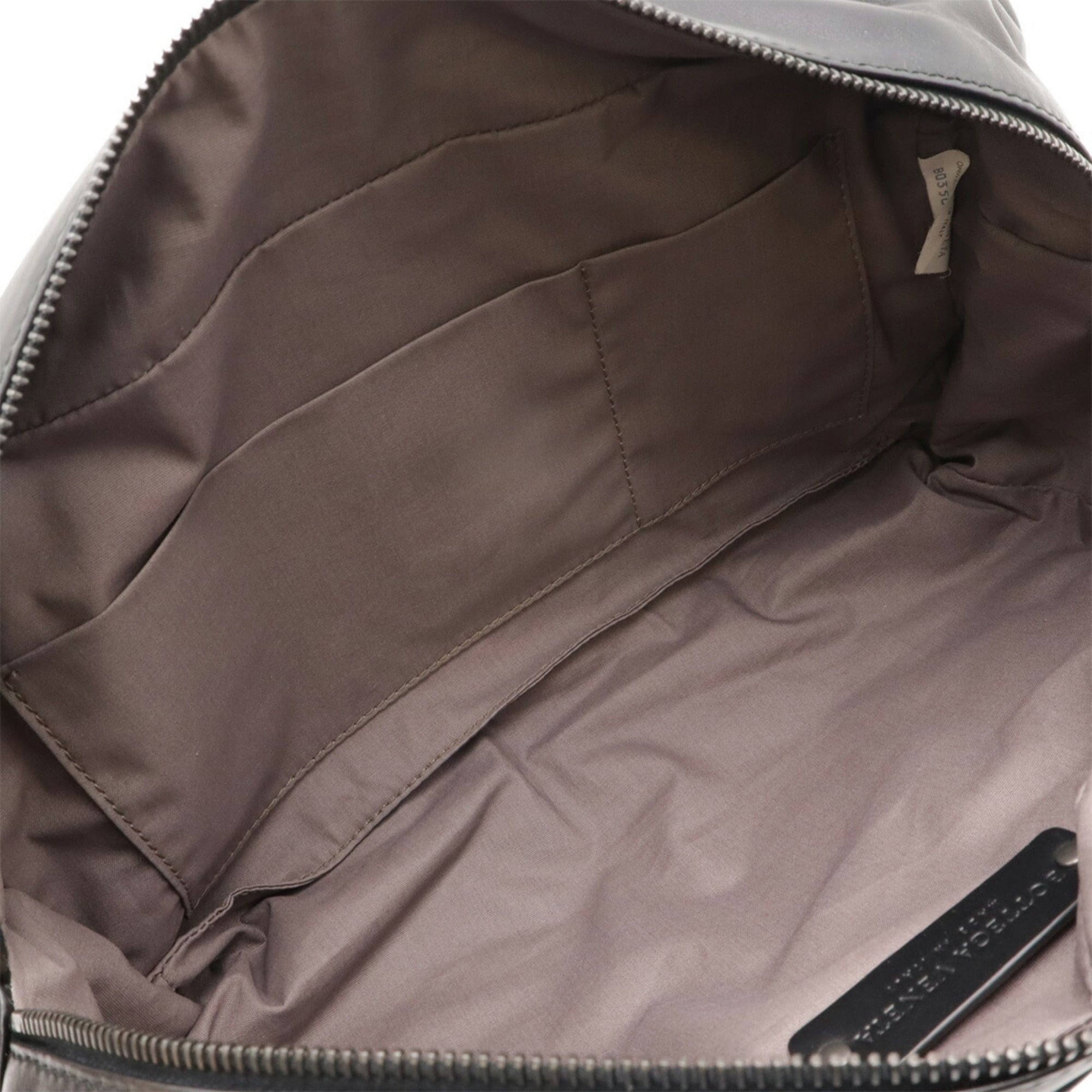 Bottega Veneta Intrecciato Black Leather Sling Bag