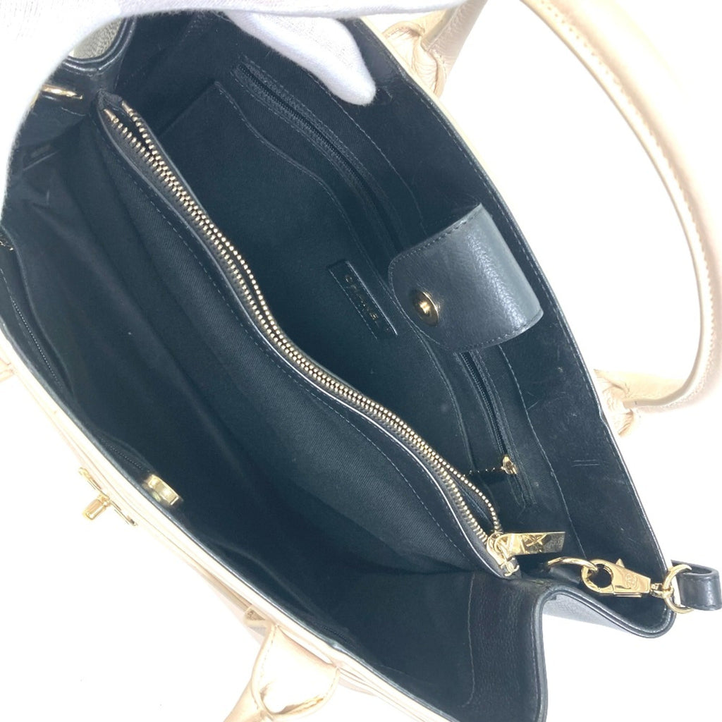 Chanel Beige Leather Handbag