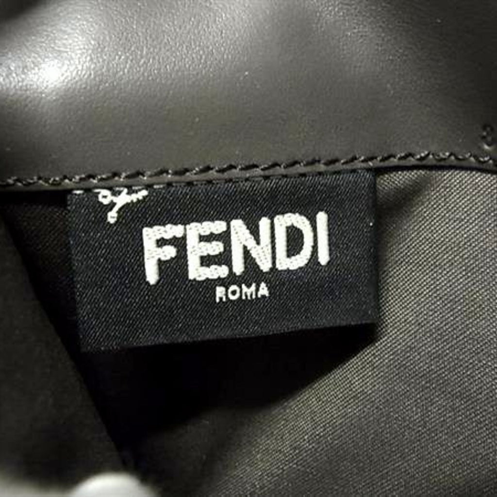 Fendi Grayish Leather Long Wallet (Bi-Fold)