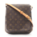 Louis Vuitton Brown Coated Canvas Leather Shoulder Bag