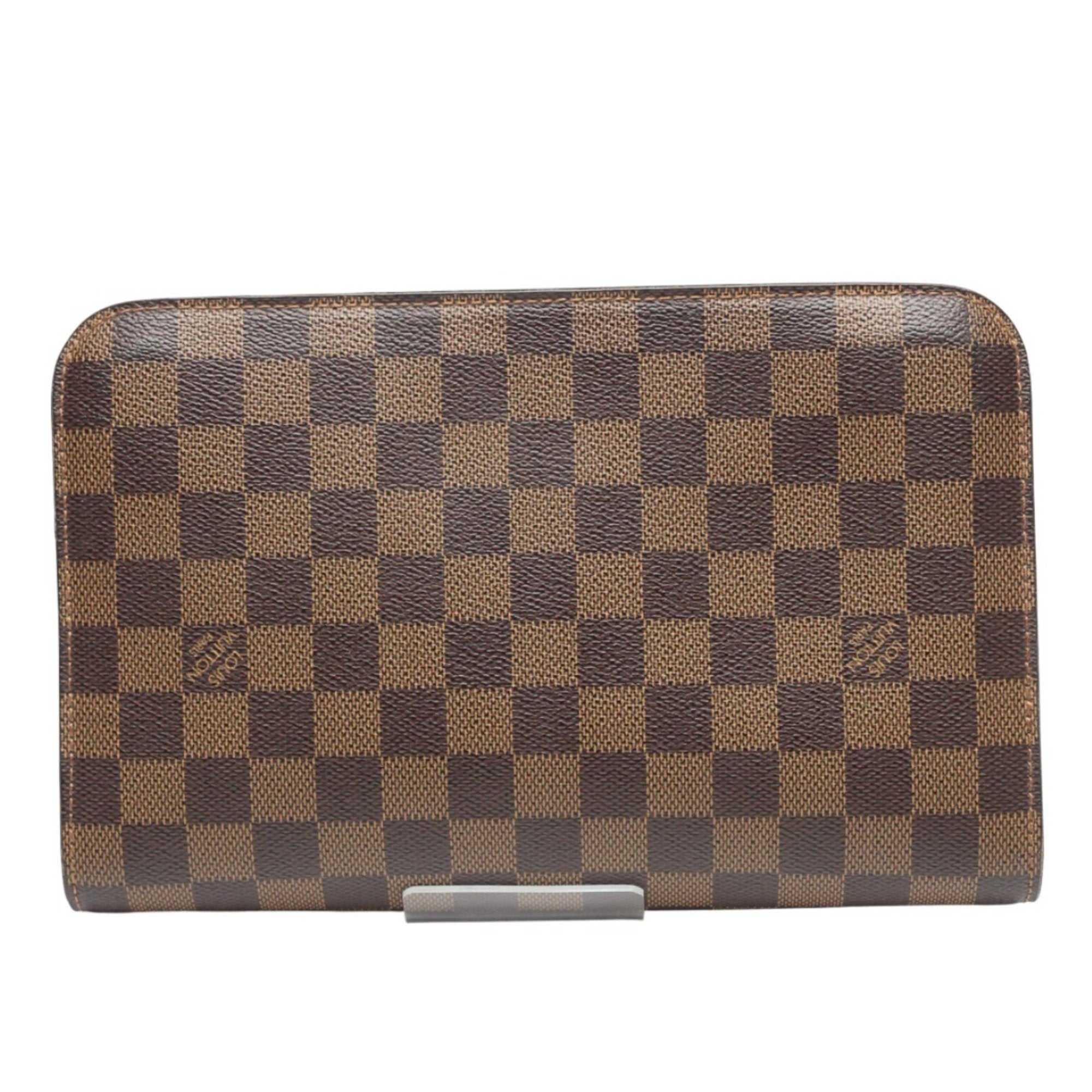 Louis Vuitton Damier Brown Damier Canvas Clutch Bag