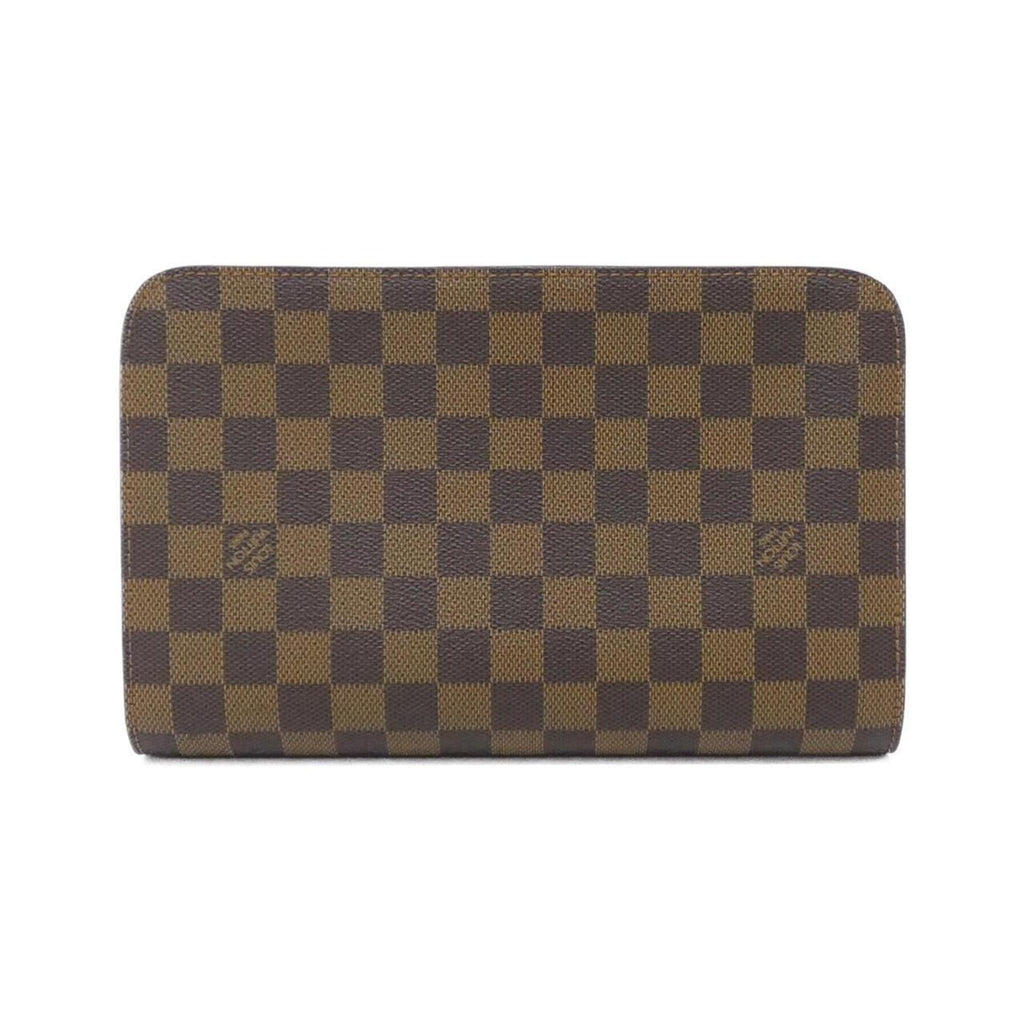 Louis Vuitton Brown Coated Canvas Clutch Bag
