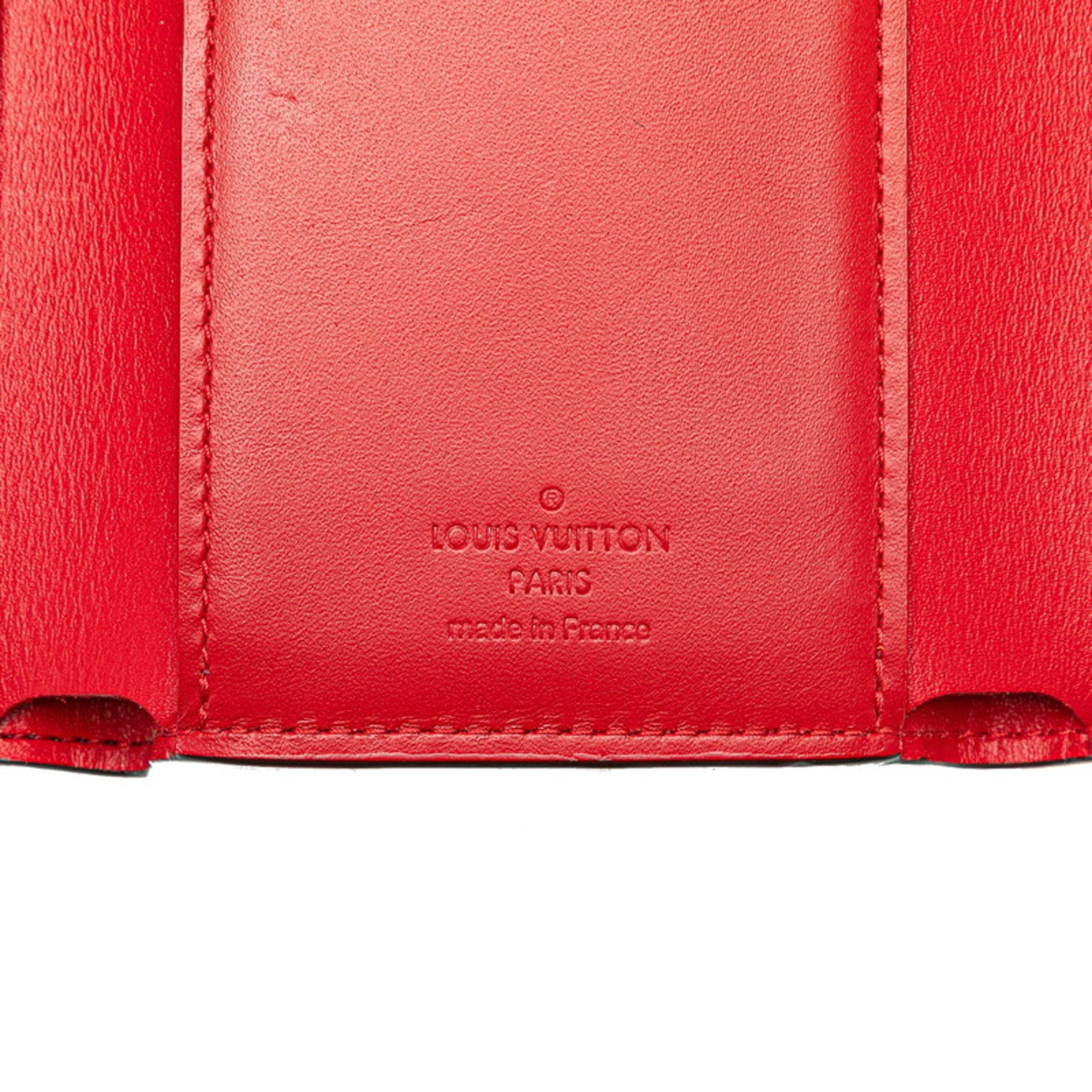 Louis Vuitton Cerise Monogram Red Color Leather Bill Wallet (Tri-Fold)