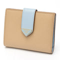 Prada Beige Light Blue Saffiano Wallet (Bi-Fold)