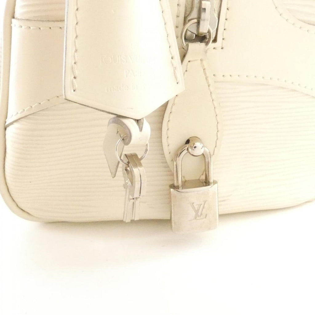 Louis Vuitton Epi Lv Off White Leather Handbag
