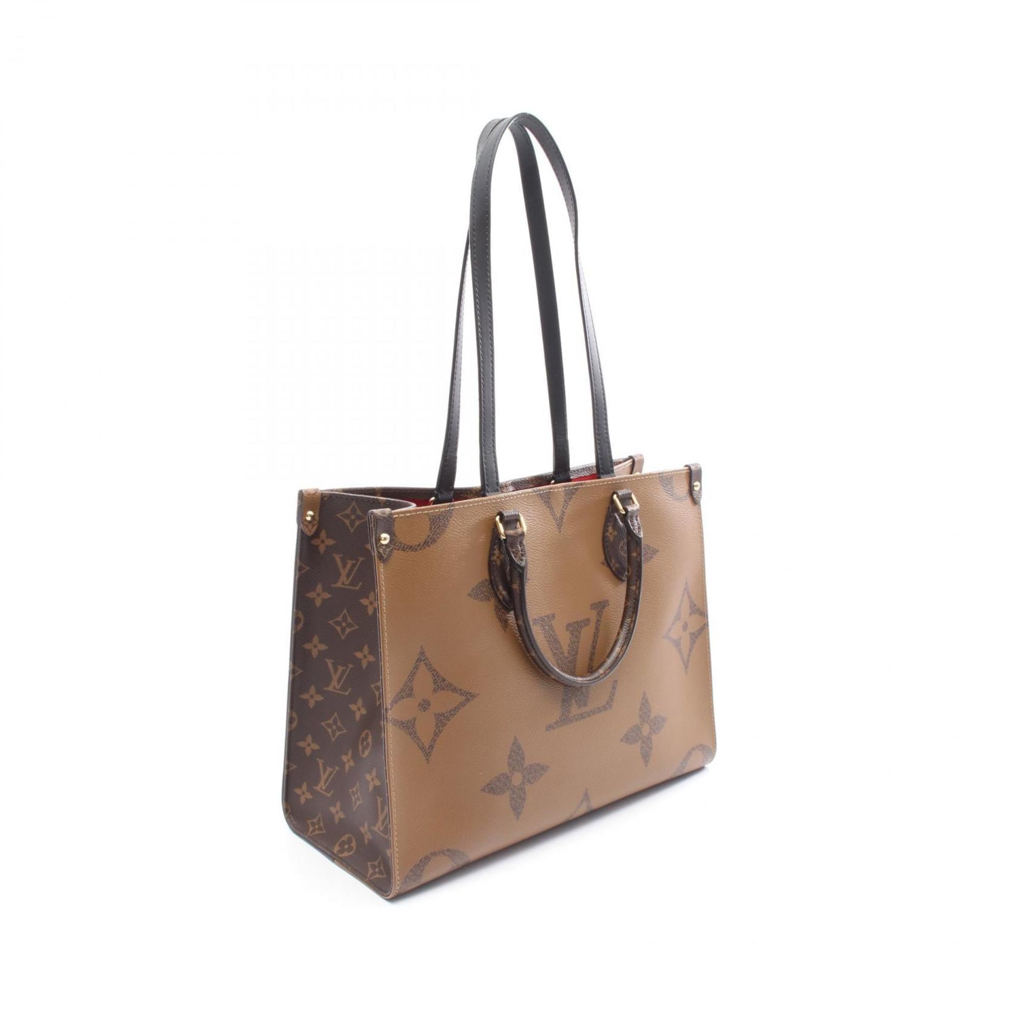 Louis Vuitton Beige Brown Monogram Coated Canvas Tote Bag