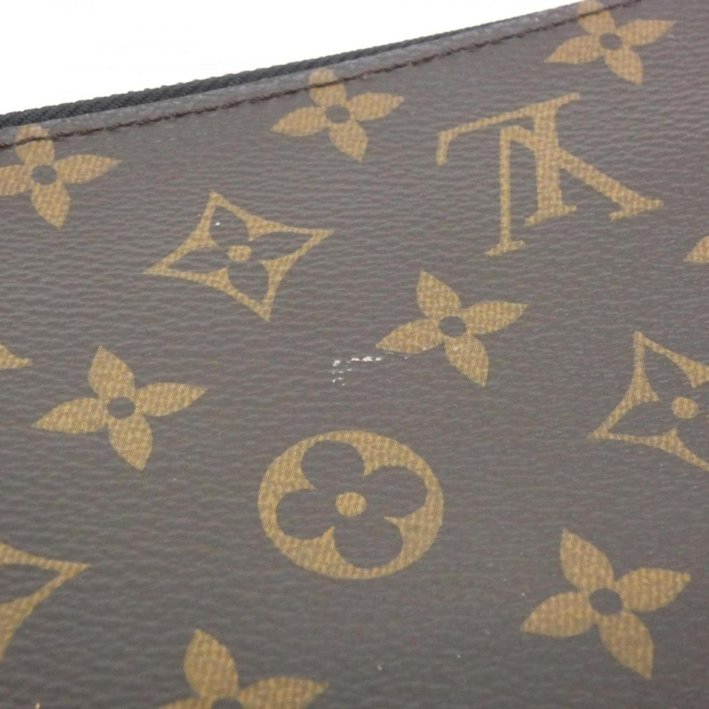 Louis Vuitton Brown Marron Coated Canvas Handbag Pochette