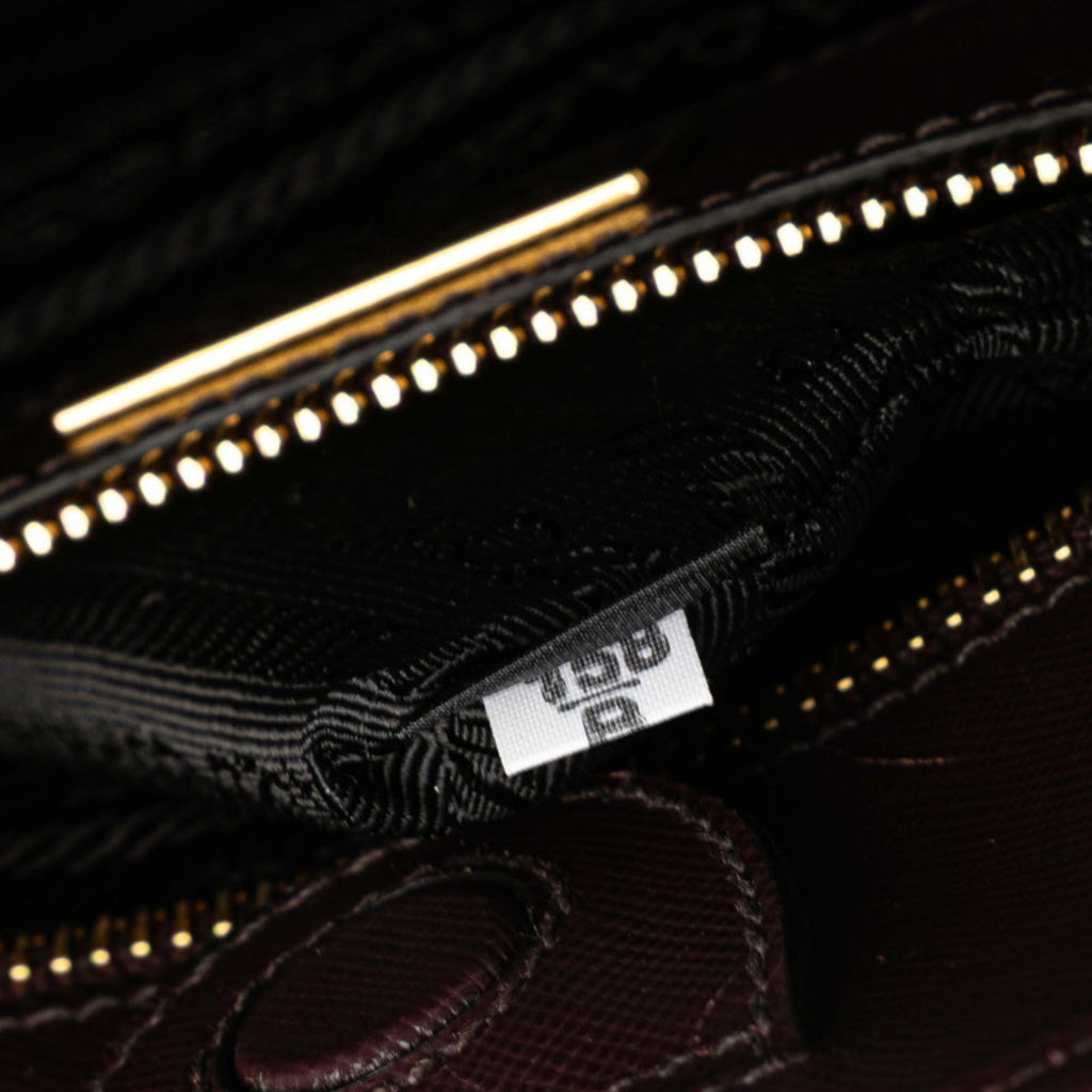 Prada Purple Nylon Leather Handbag Shoulder Bag