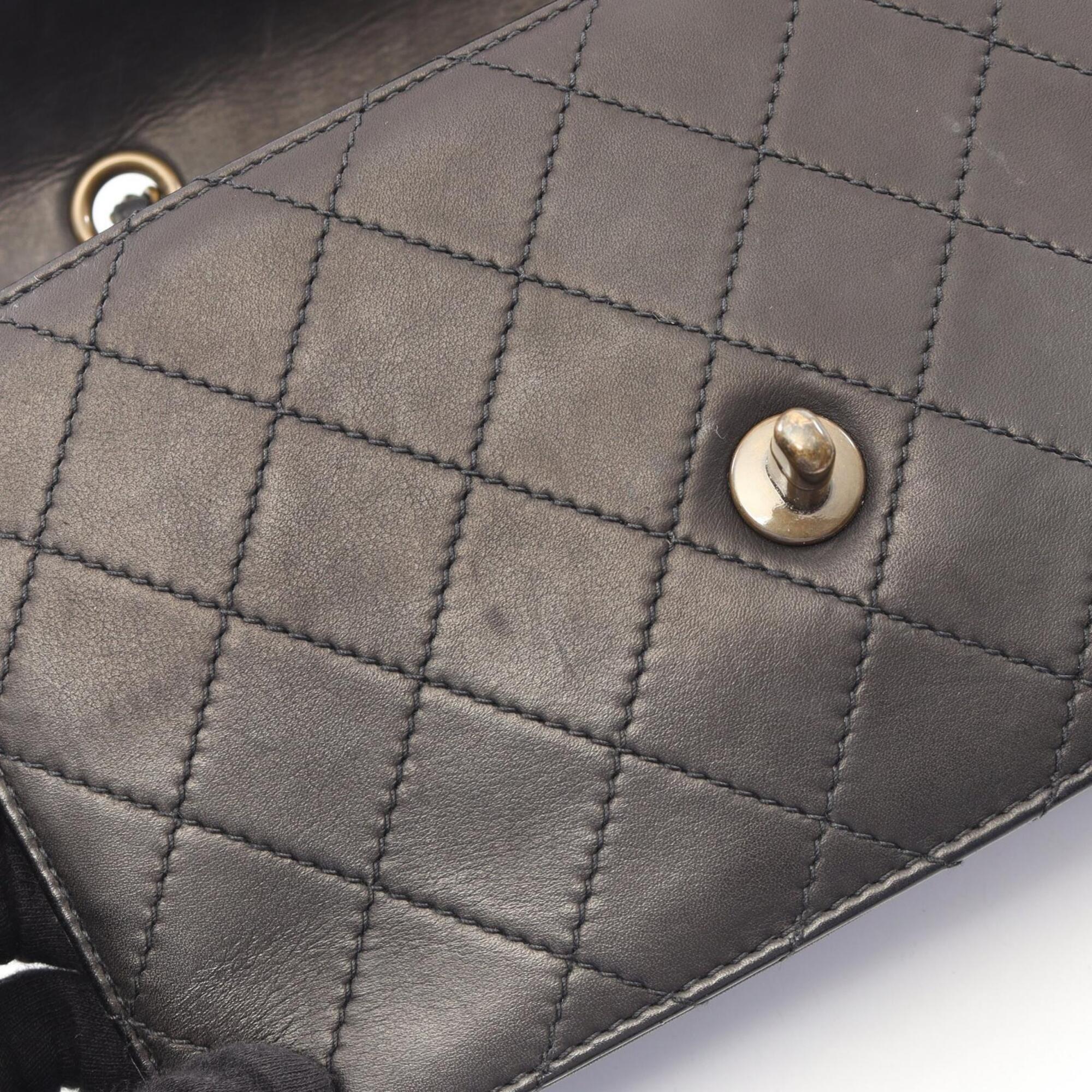 Chanel Black Leather Handbag Shoulder Bag