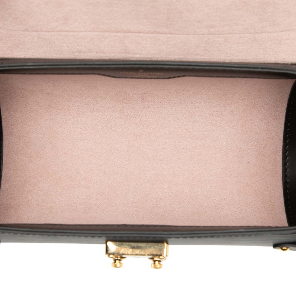 Louis Vuitton Black Noir Leather Handbag Shoulder Bag