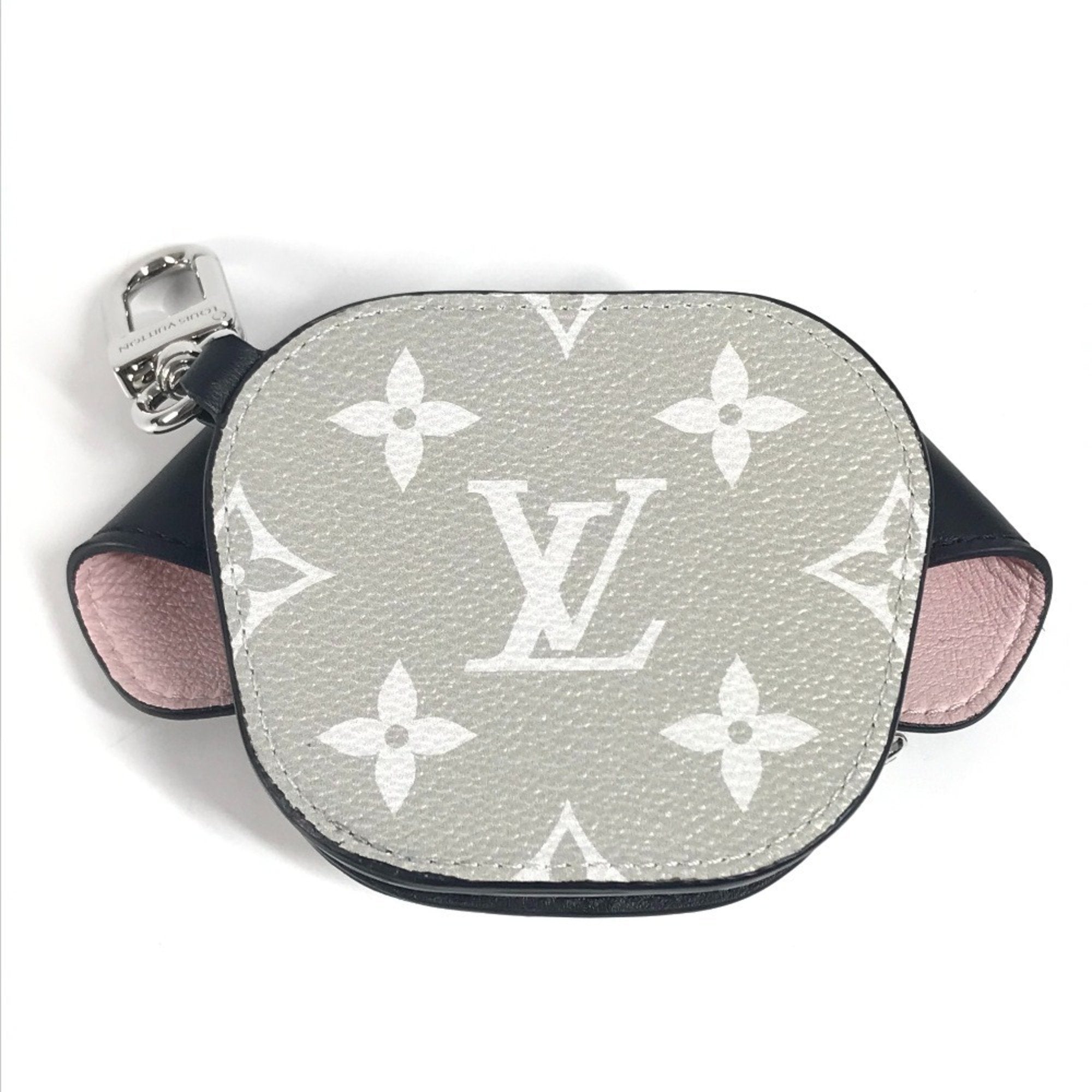 Louis Vuitton Black Multi-Color White Monogram Canvas Coin Purse/Coin Case