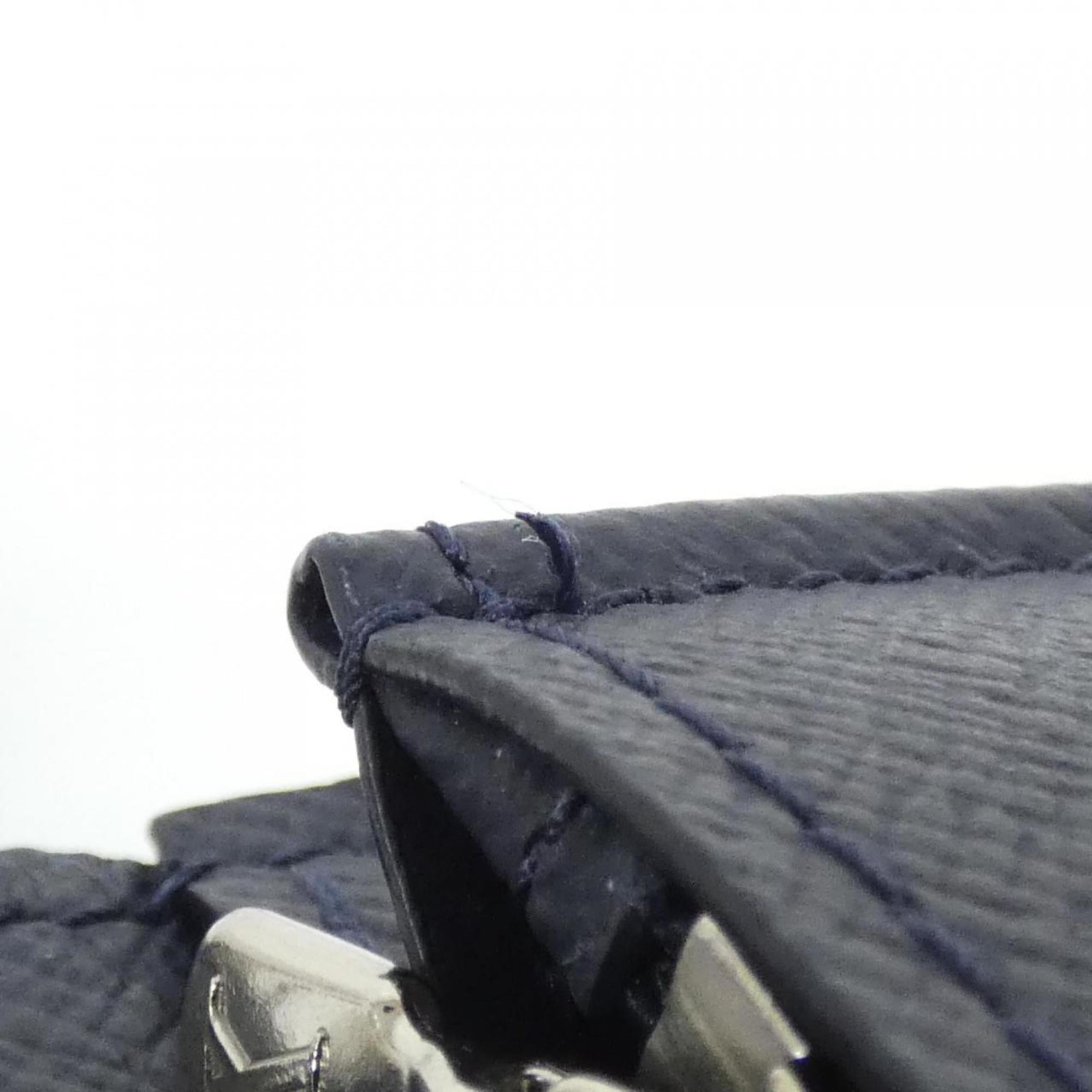 Louis Vuitton Navy Black Leather Long Wallet