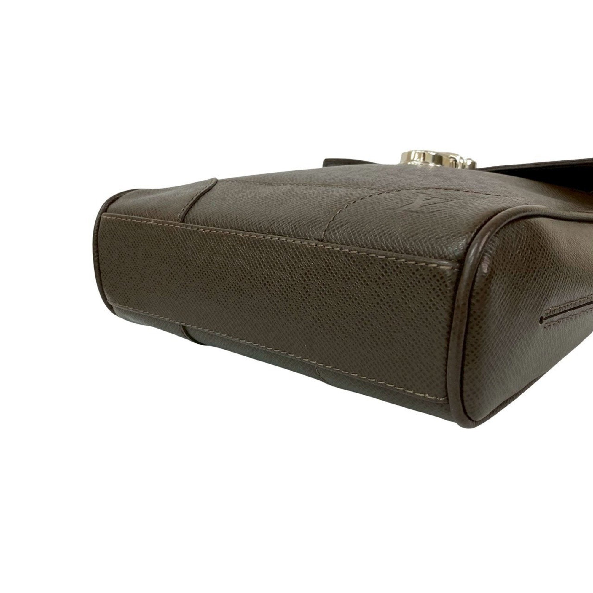 Louis Vuitton Brown Leather Pochette Shoulder Bag