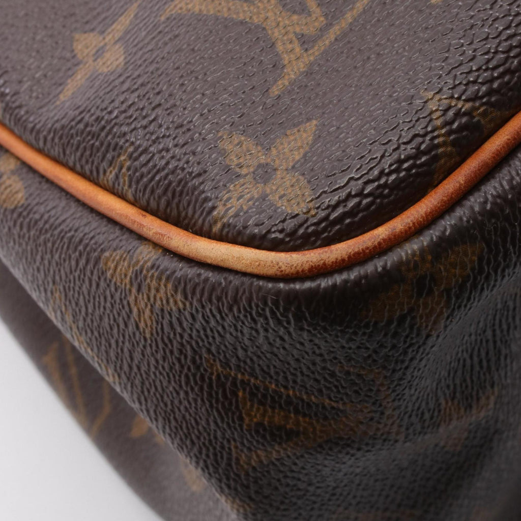 Louis Vuitton Monogram Brown Coated Canvas Leather Tote Bag