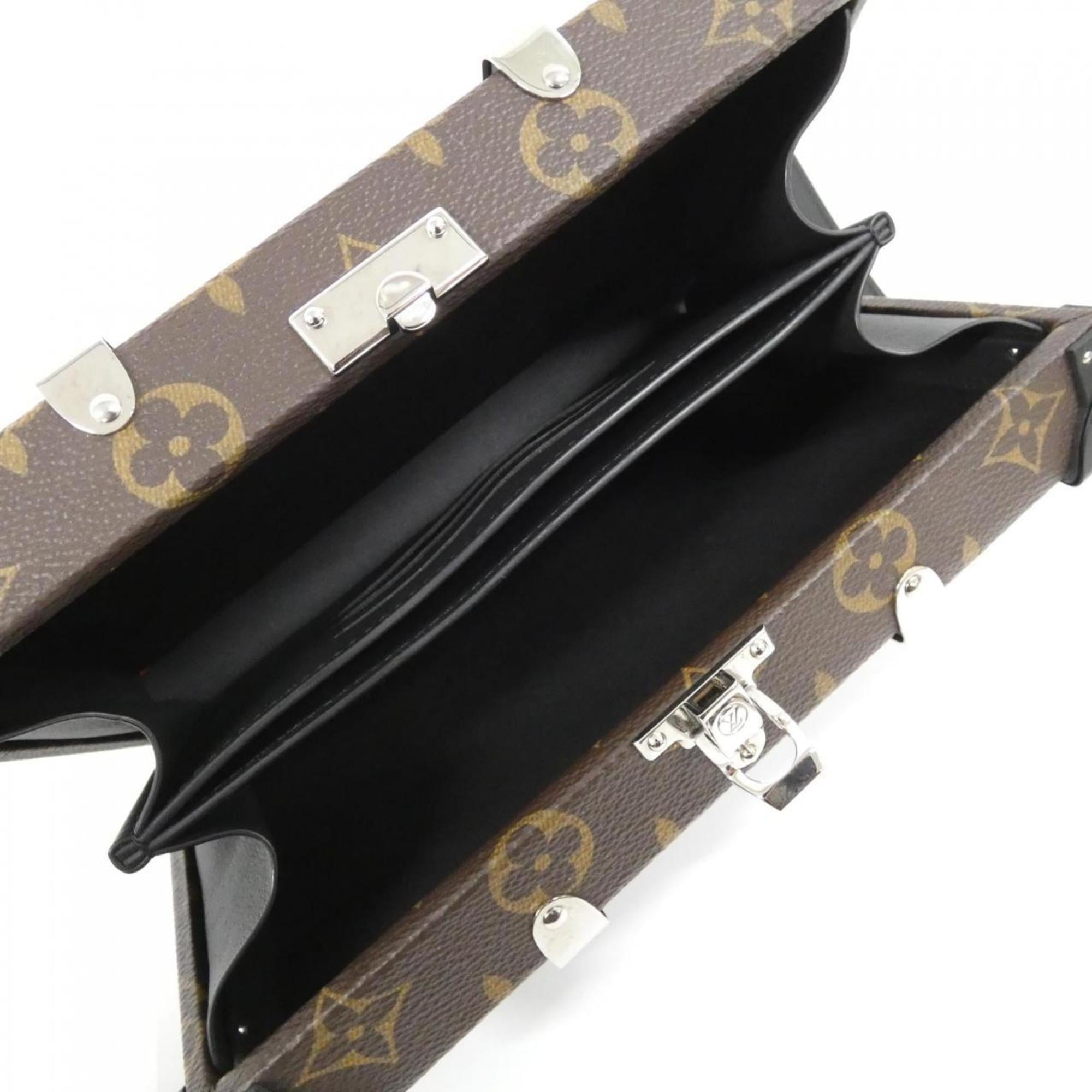 Louis Vuitton Marron Coated Canvas Chain/Shoulder Wallet