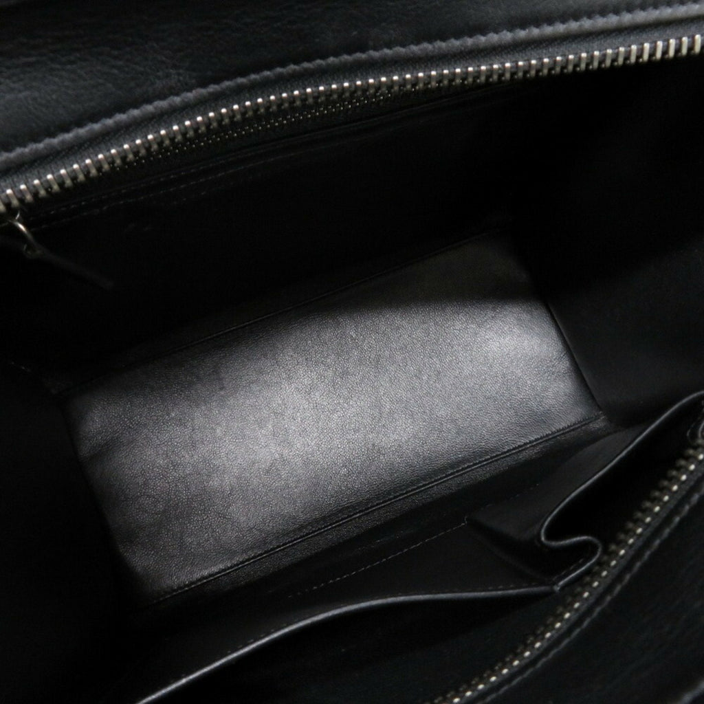 Celine Beige Black Orange Leather Handbag