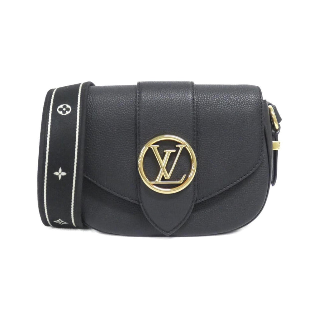Louis Vuitton Black Leather Shoulder Bag