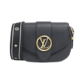 Louis Vuitton Black Leather Shoulder Bag