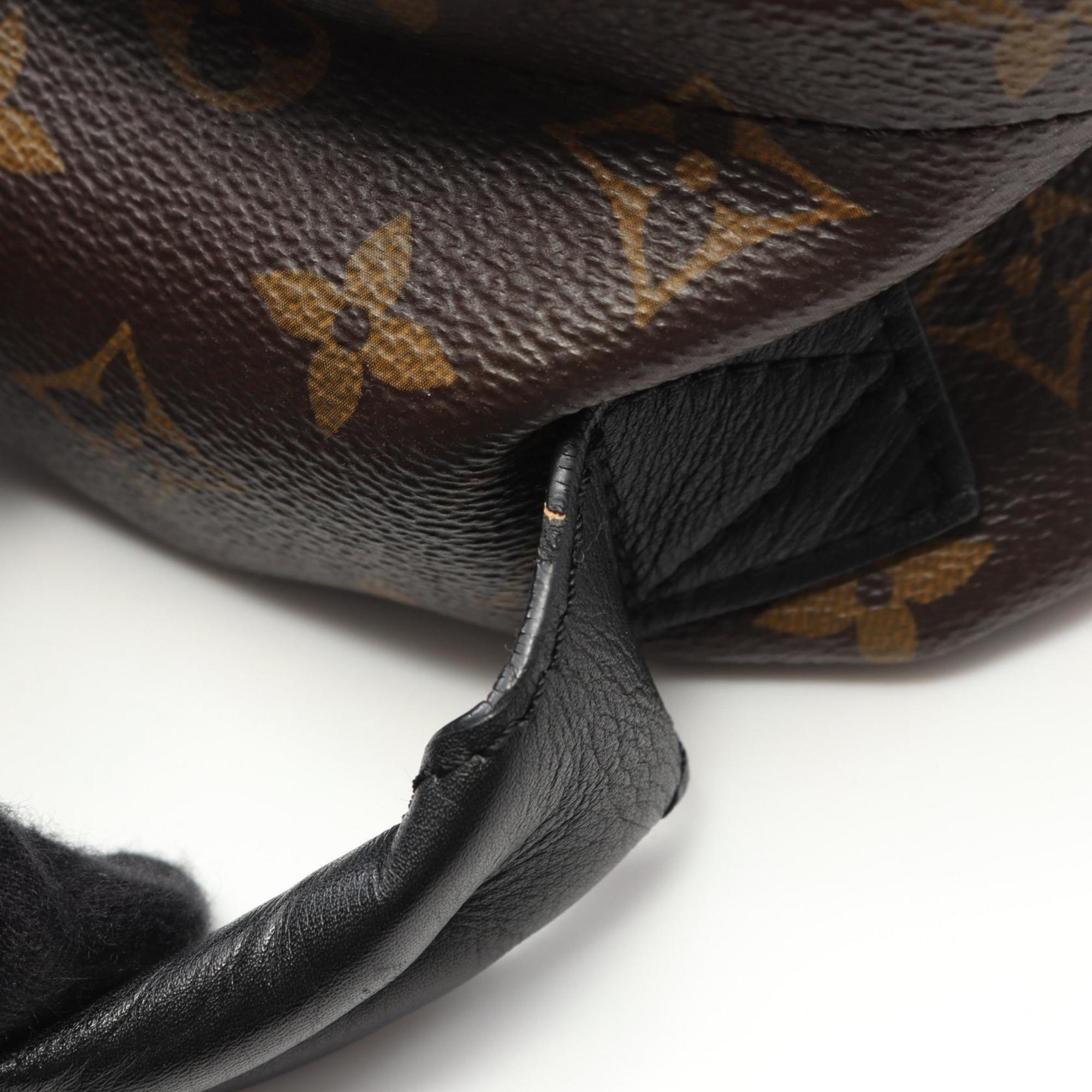 Louis Vuitton Black Brown Monogram Coated Canvas Backpack