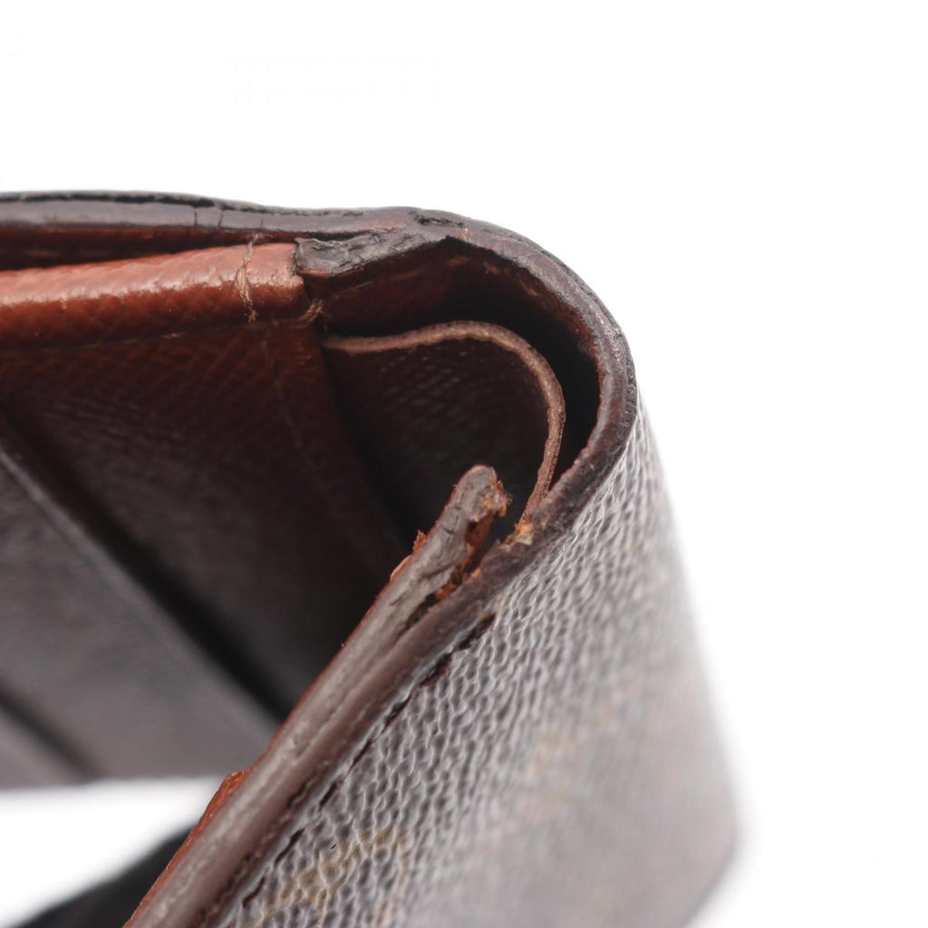 Louis Vuitton Brown Coated Canvas Wallet (Tri-Fold)