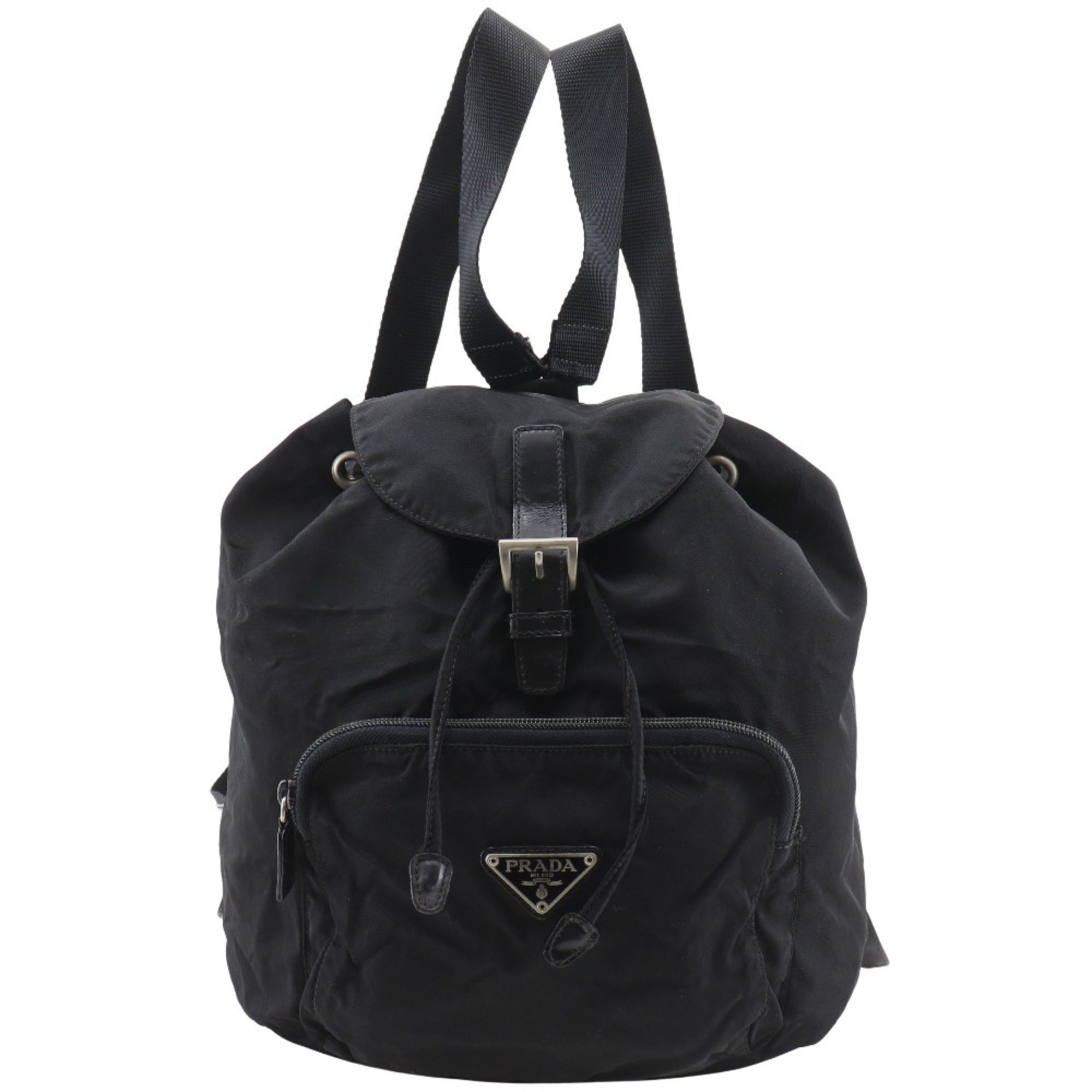 Prada Black Nylon Backpack Tote Bag