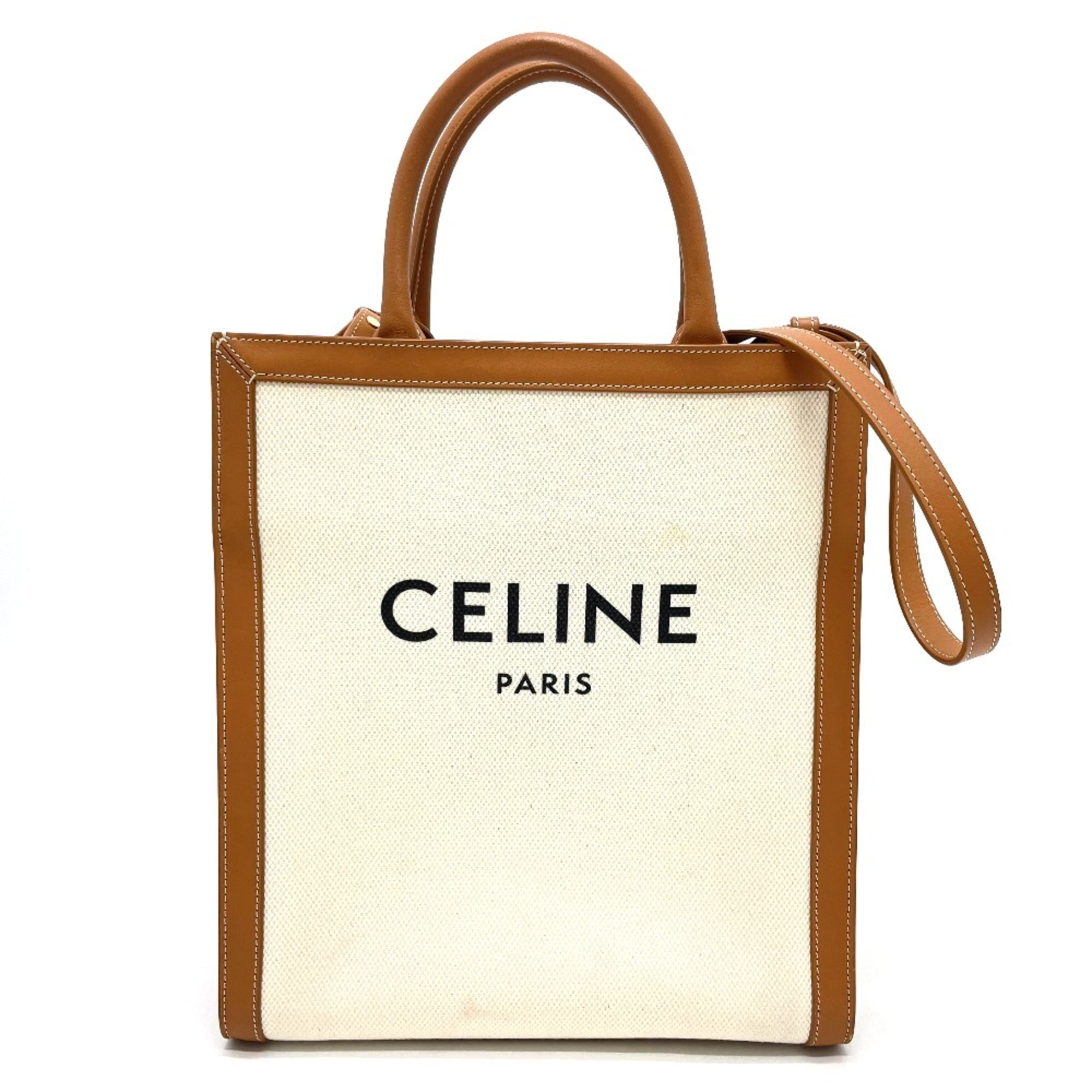 Celine White Leather Shoulder Bag
