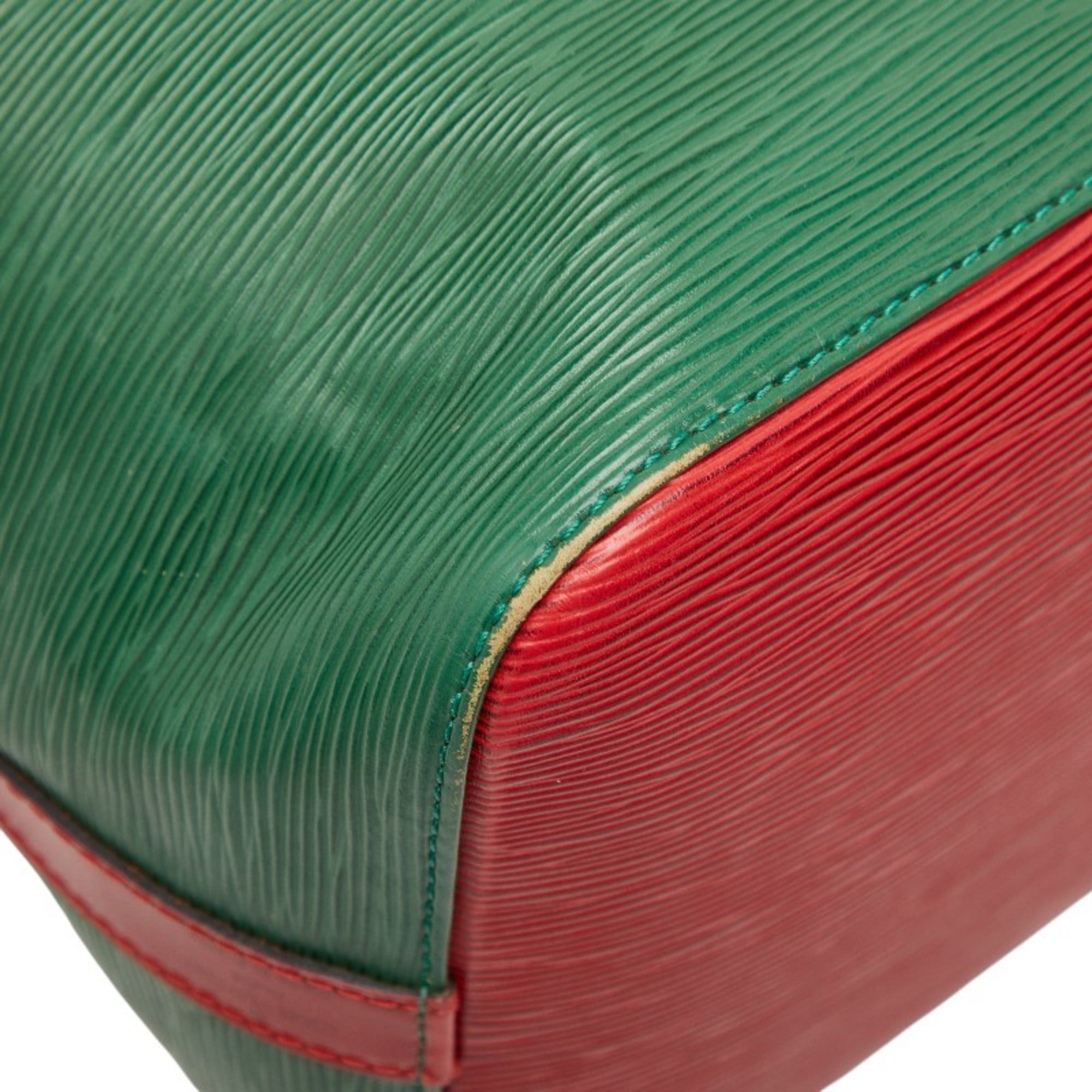 Louis Vuitton Green Red Color Leather Shoulder Bag