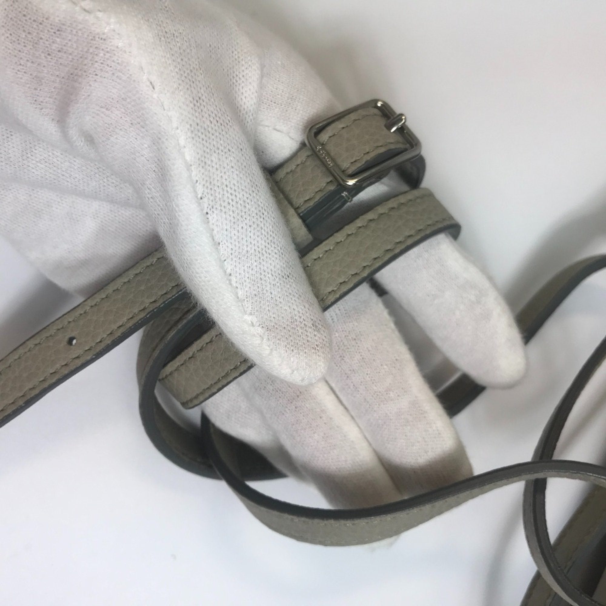 Celine Gray Leather Shoulder Bag