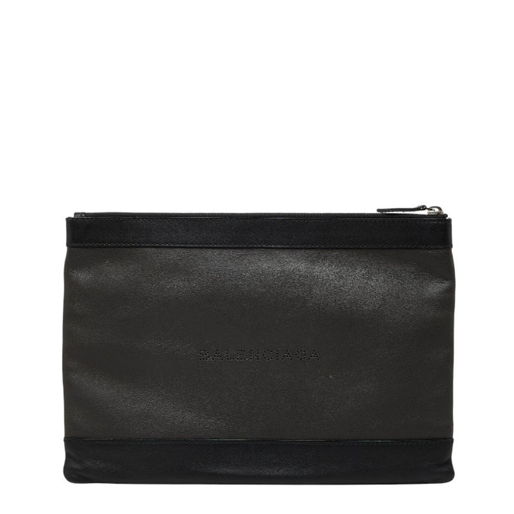 Balenciaga Black Leather Clutch