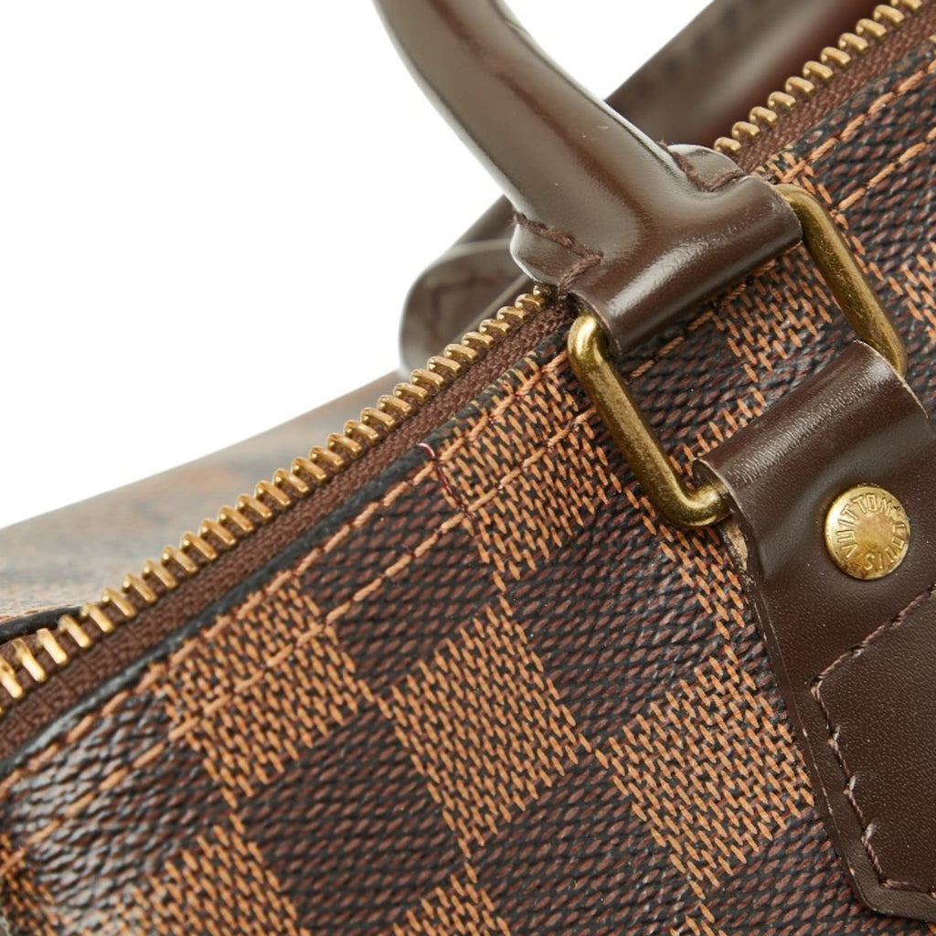 Louis Vuitton Damier Brown Damier Canvas Ebene Damier Canvas Boston Bag Handbag