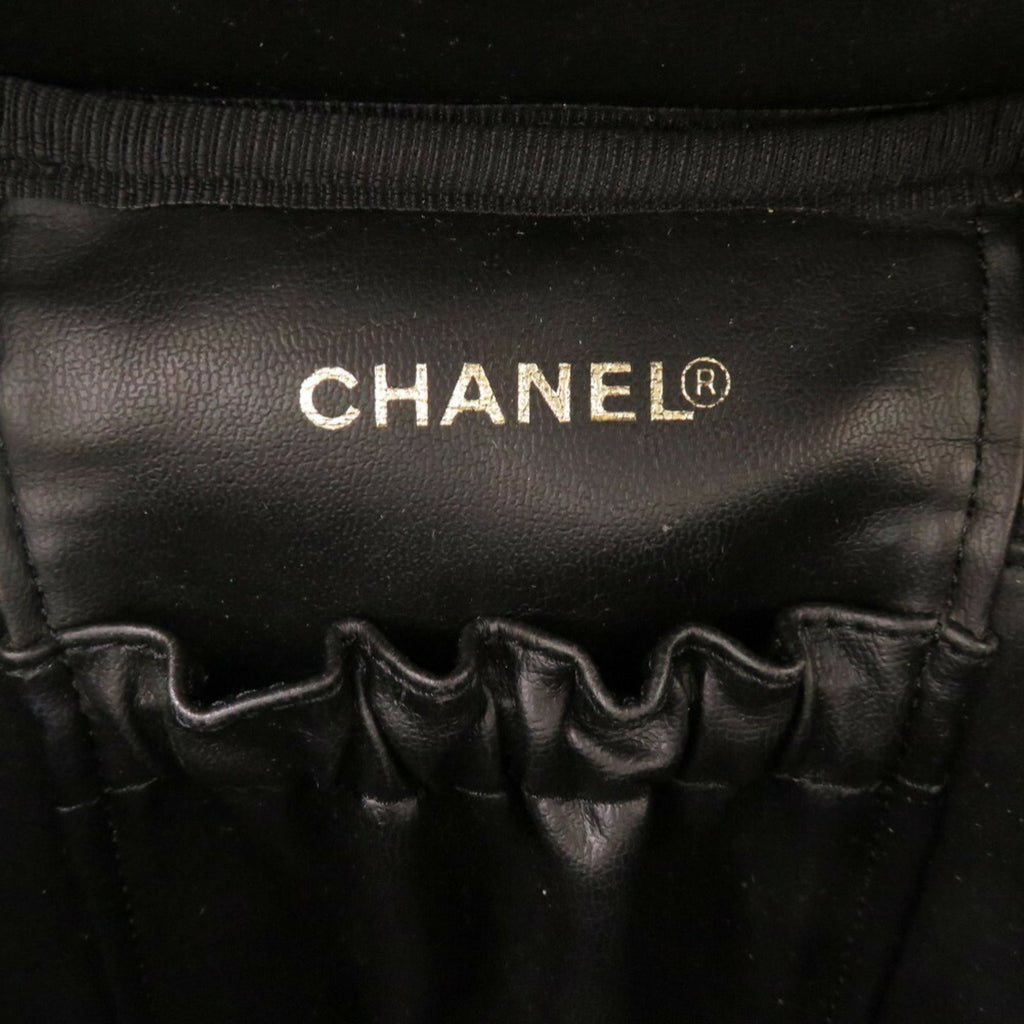 Chanel Black Grained Calfskin Handbag Vanity Bag