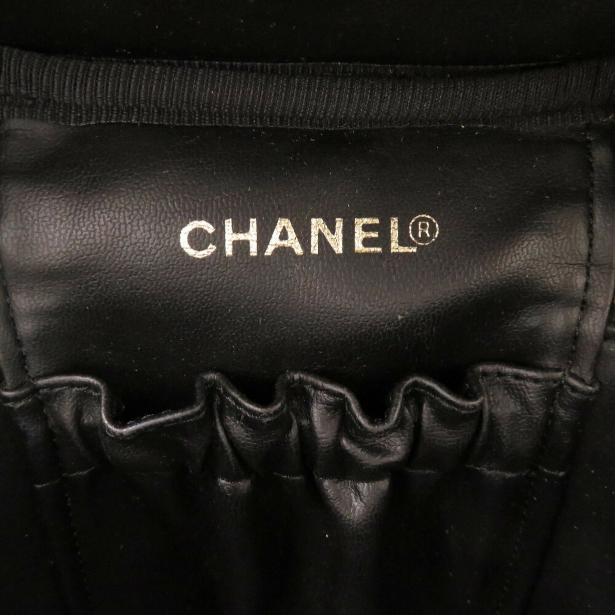 Chanel Black Grained Calfskin Handbag Vanity Bag