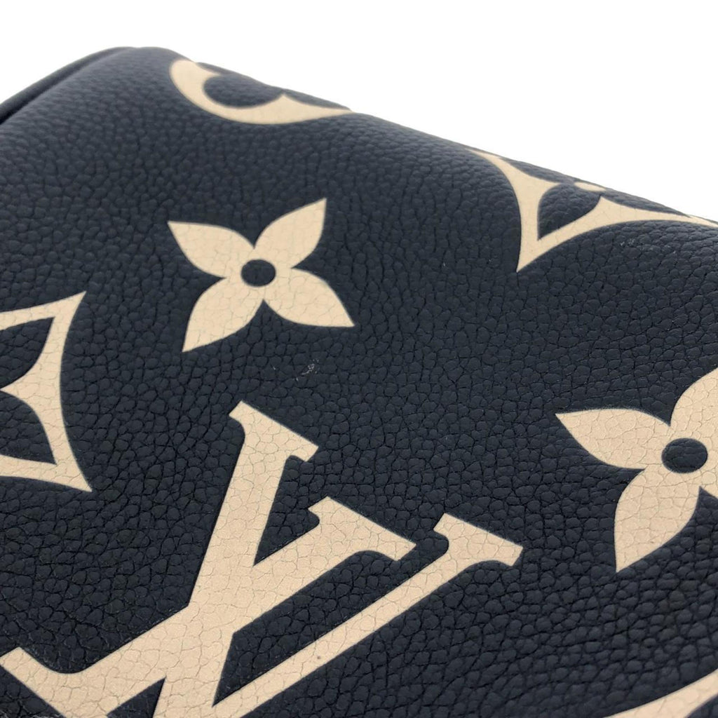 Louis Vuitton Cream Navy Leather Handbag
