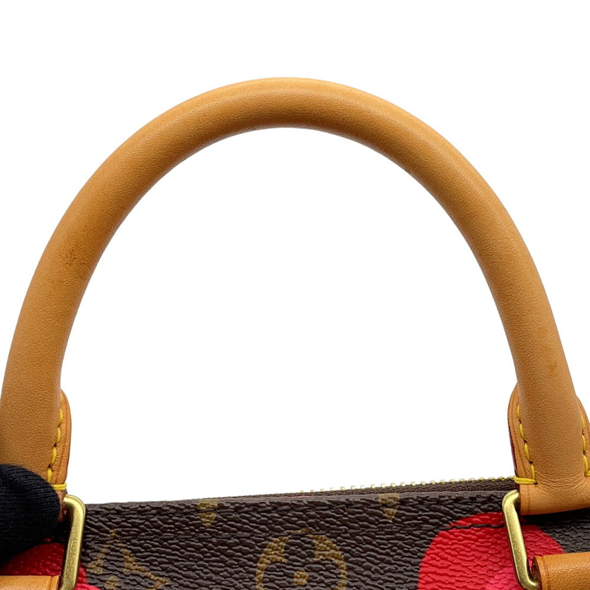 Louis Vuitton Monogram Ramages Red Color Monogram Ramages Boston Bag Handbag