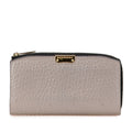 Burberry Gray Leather Long Wallet (Bi-Fold)