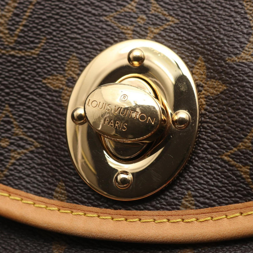 Louis Vuitton Brown Monogram Coated Canvas Leather Handbag Shoulder Bag