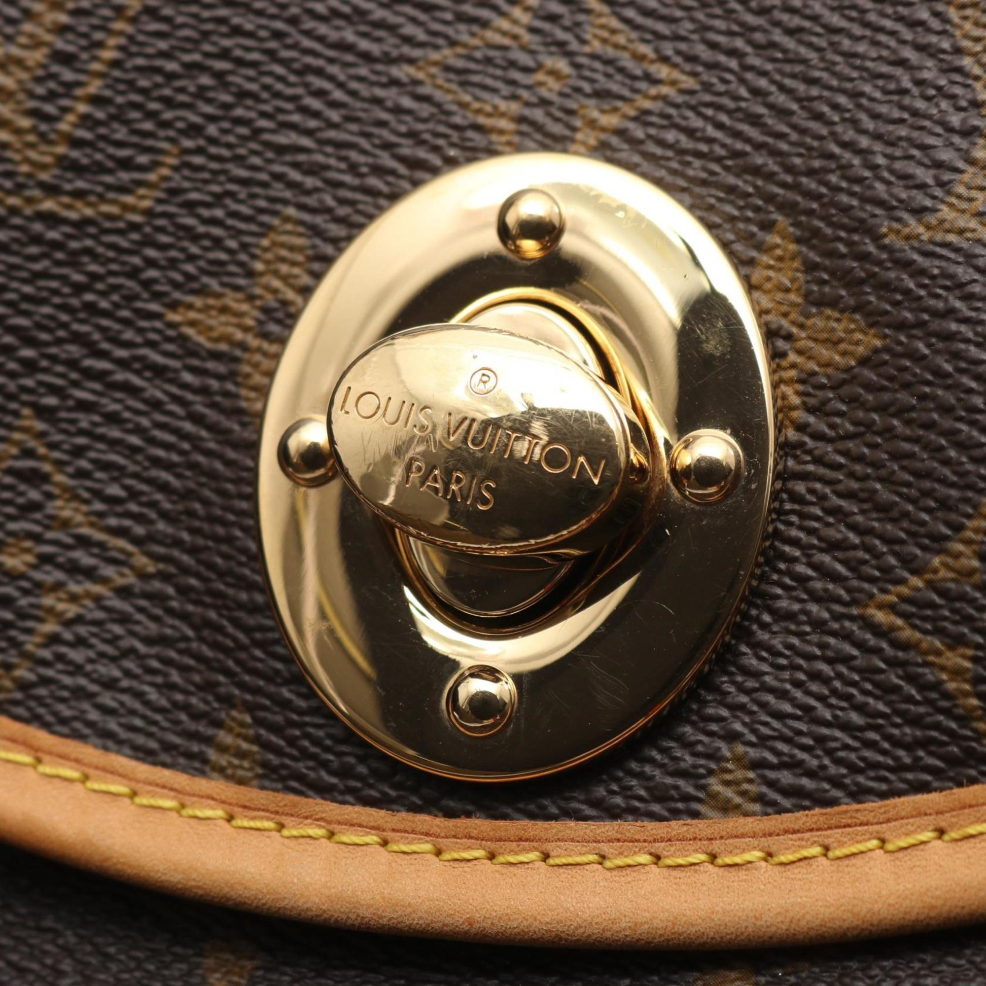 Louis Vuitton Brown Monogram Coated Canvas Leather Handbag Shoulder Bag