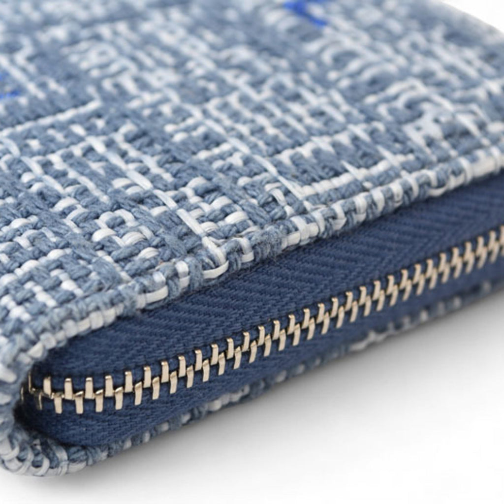 Chanel Blue Tweed Wallet (Bi-Fold)