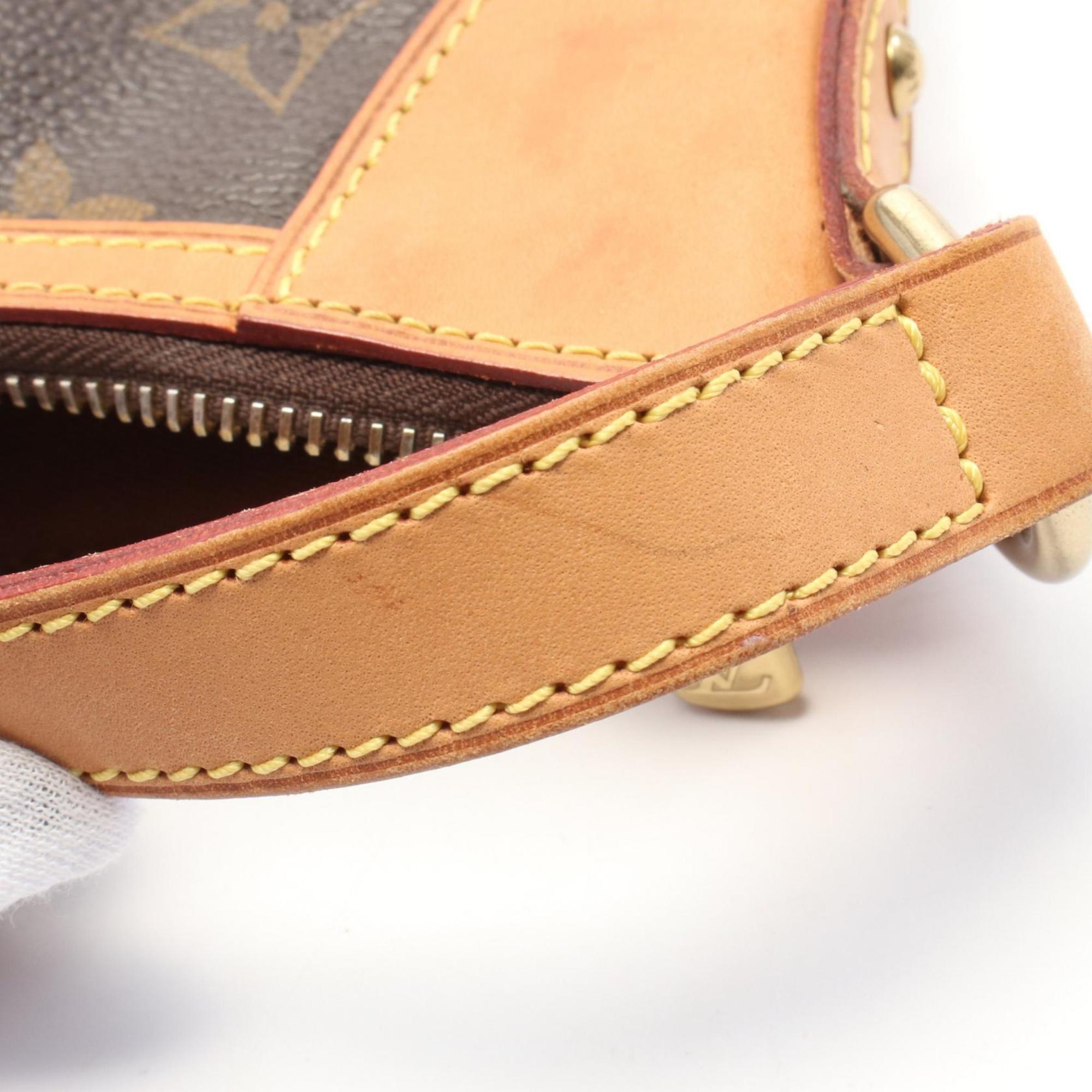 Louis Vuitton Monogram Brown Coated Canvas Leather Shoulder Bag