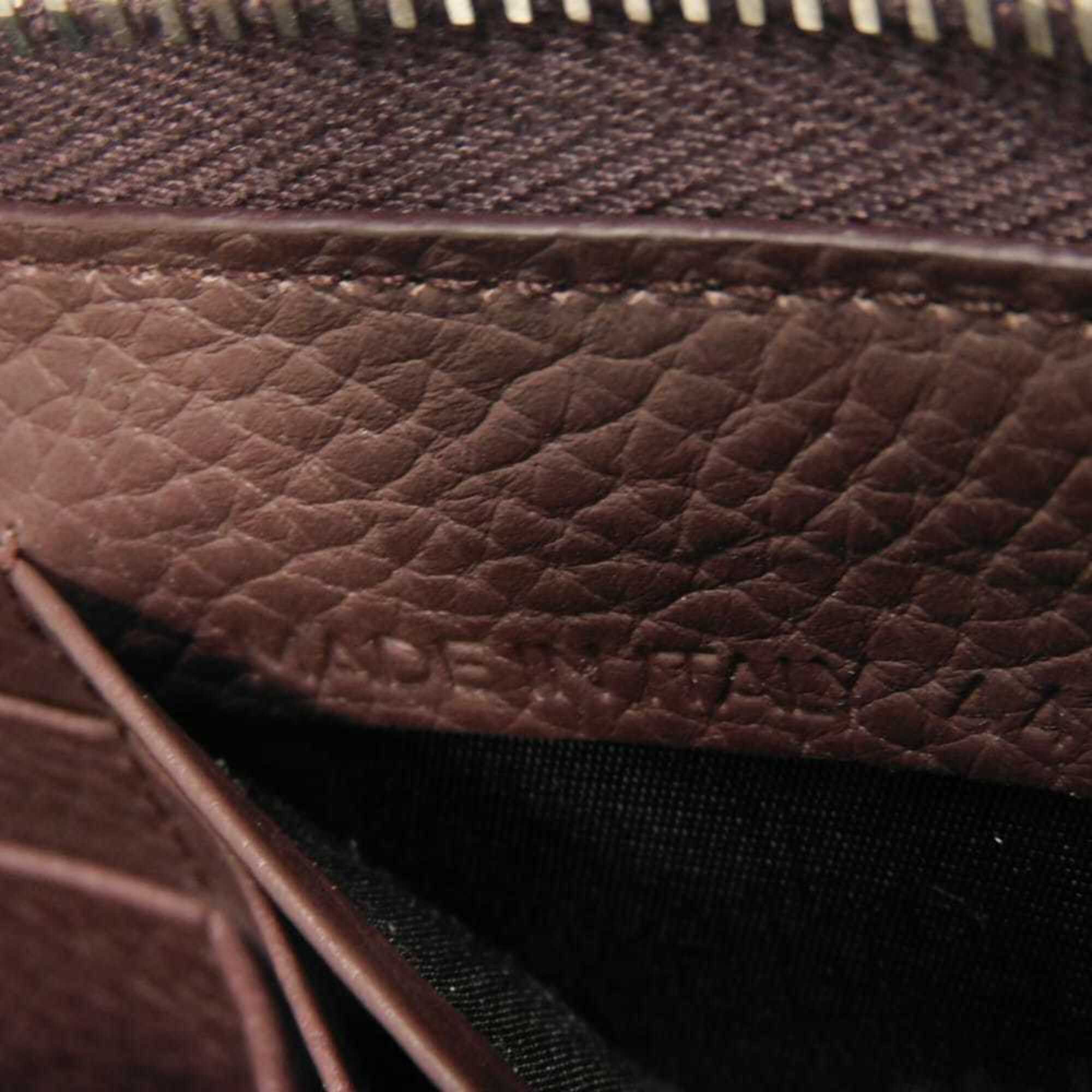 Balenciaga Bordeaux Leather Long Wallet (Bi-Fold)