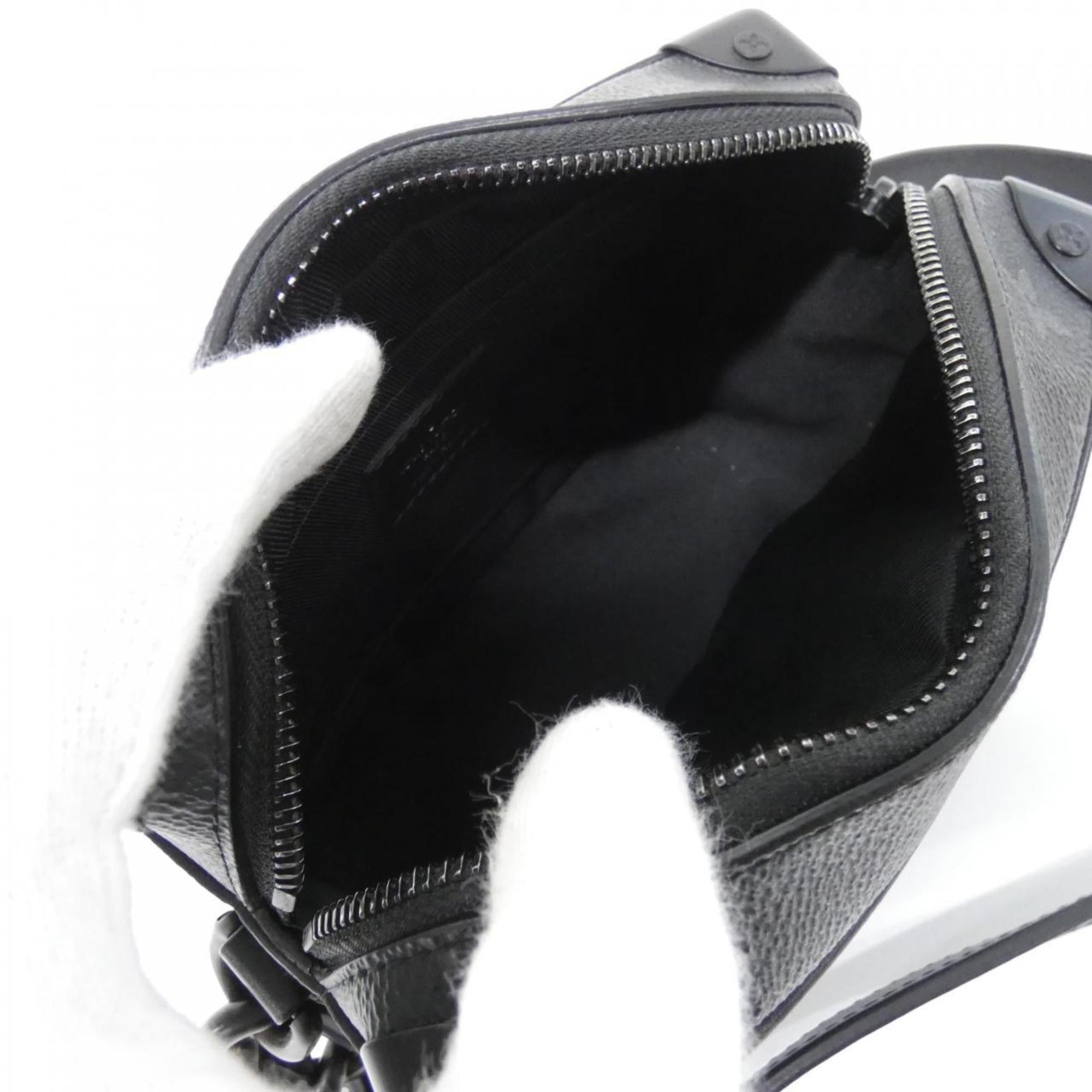 Louis Vuitton Black Coated Canvas Shoulder Bag