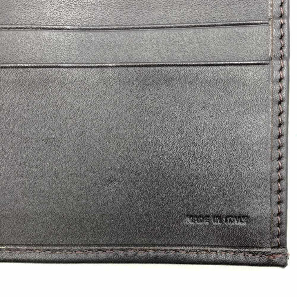 Fendi Zucchino Brown Canvas Long Wallet (Bi-Fold)