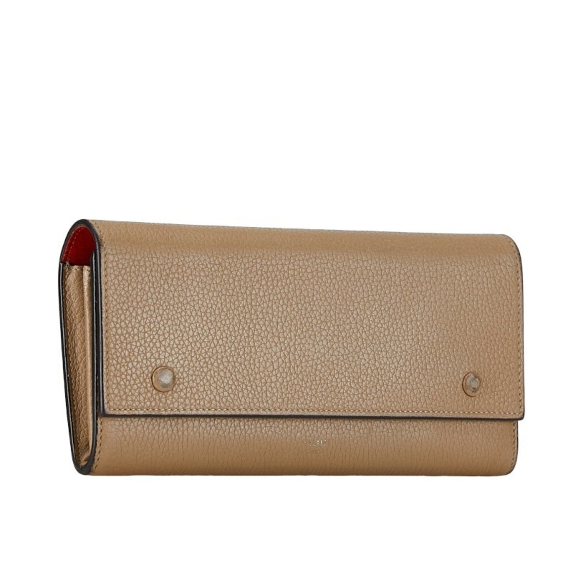 Celine Beige Leather Coin Purse/Coin Case