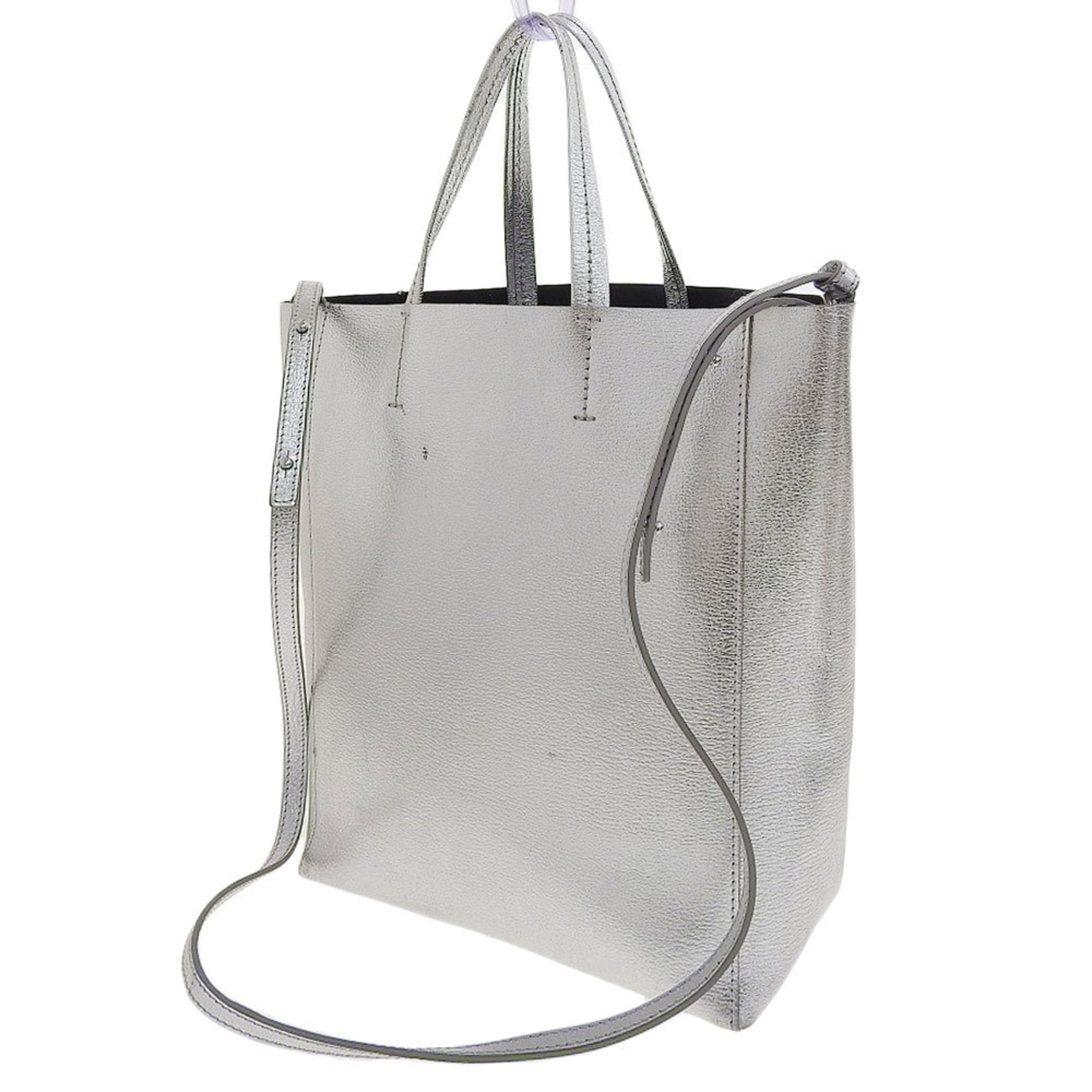 Celine Silver Leather Handbag Shoulder Bag