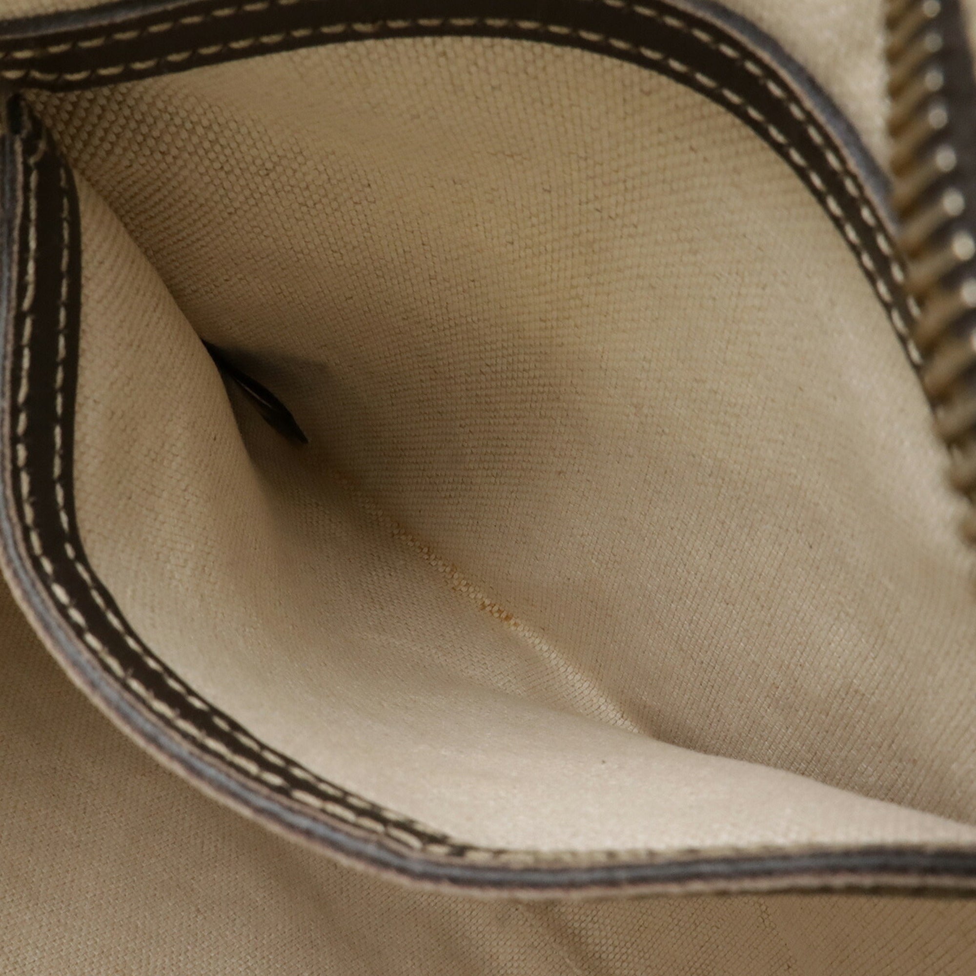 Gucci Gg Plus Beige Dark Brown Khaki Gg Supreme Leather Shoulder Bag (Pre-Owned)