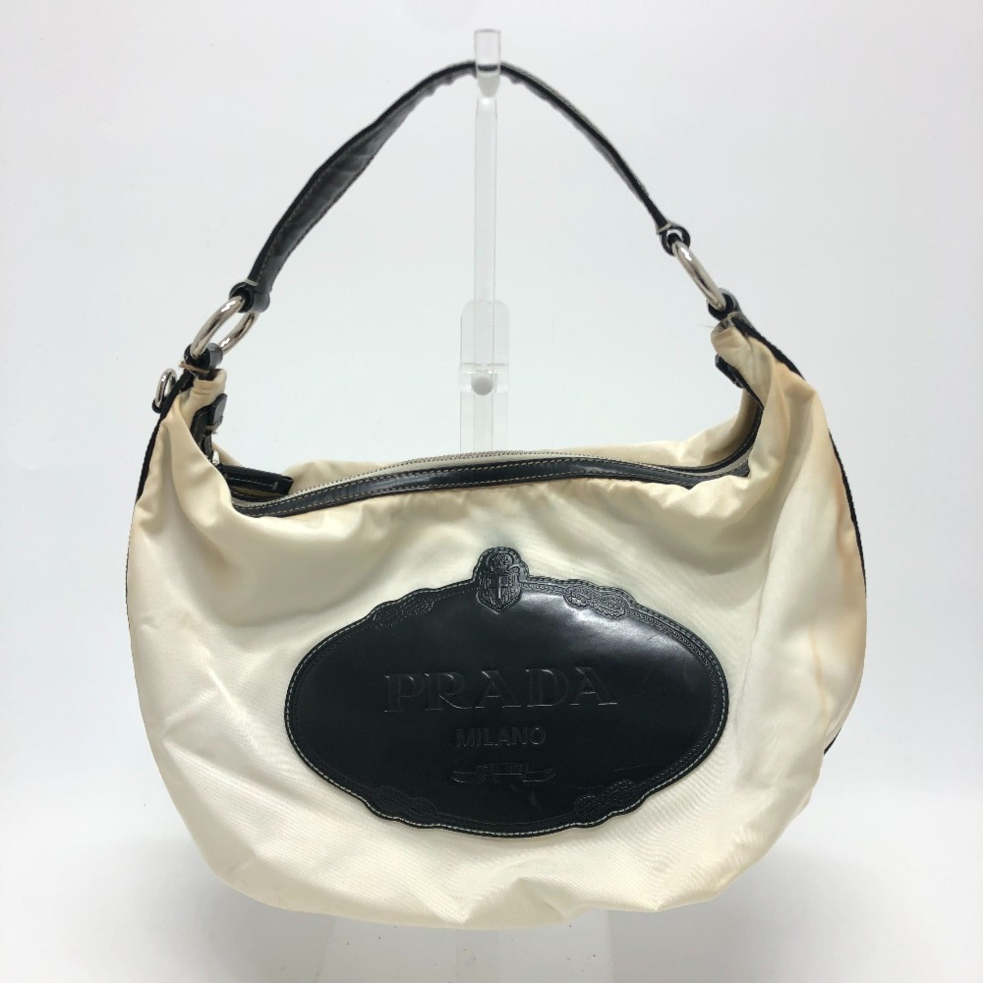 Prada White Cloth Shoulder Bag