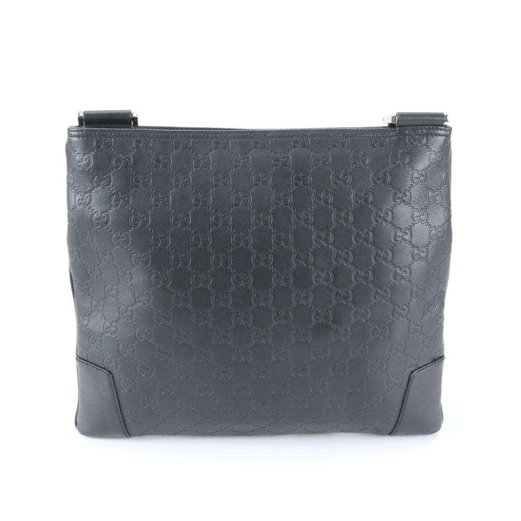 Gucci Guccissima Black Leather Shoulder Bag (Pre-Owned)