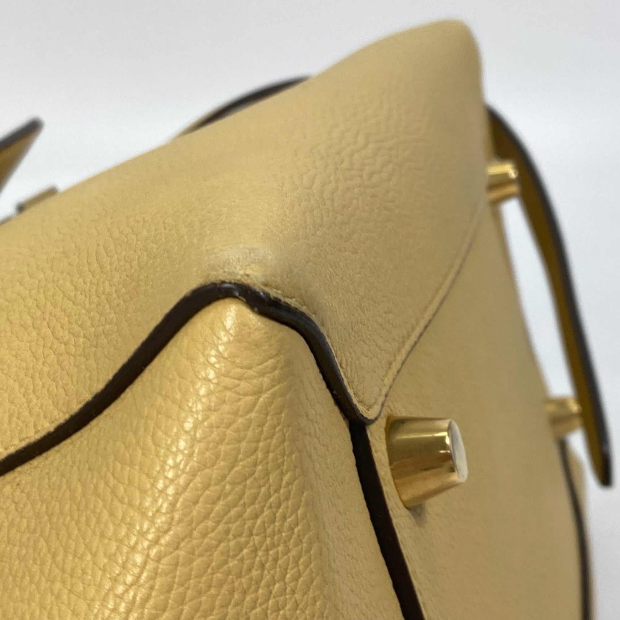 Celine Yellow Leather Shoulder Bag